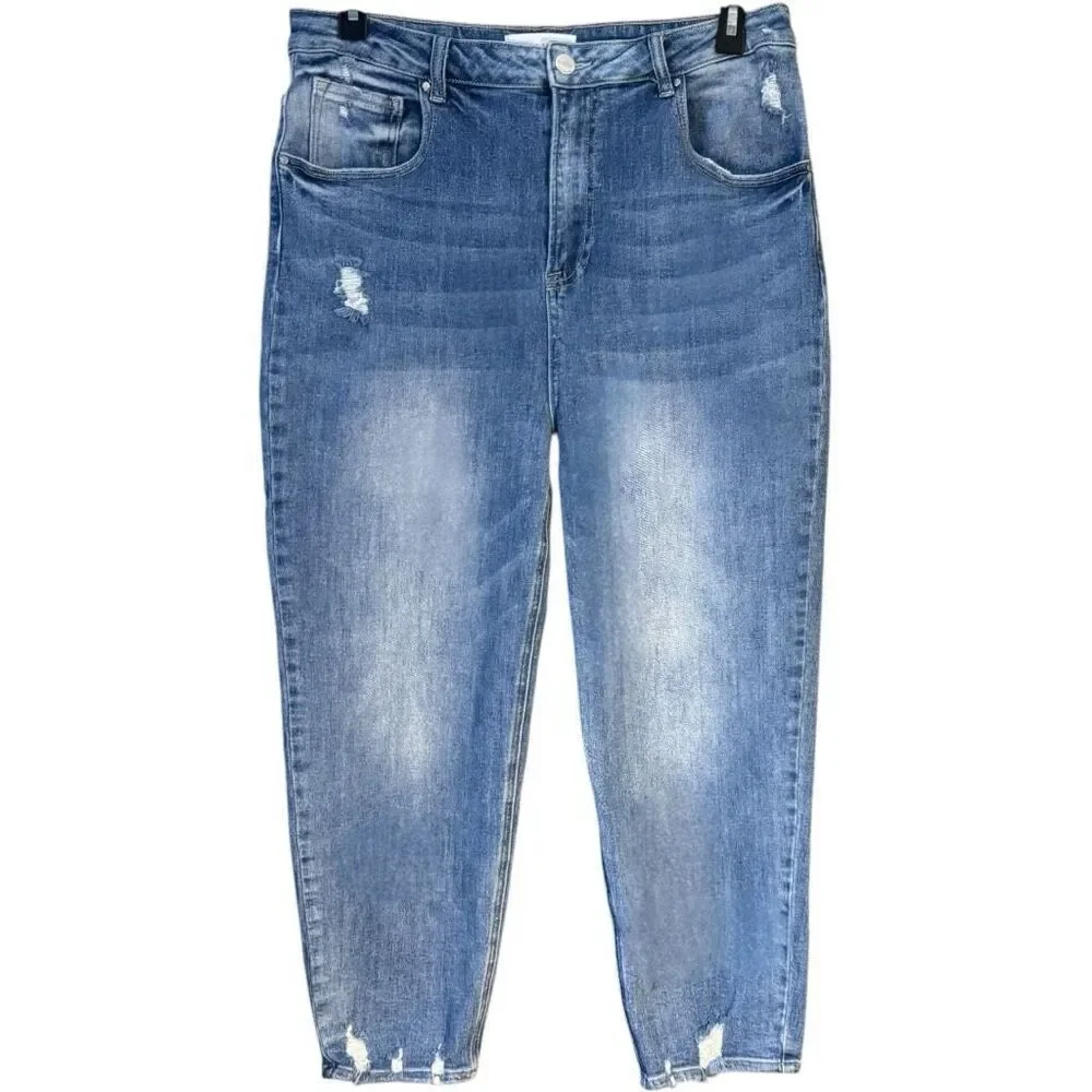 Risen High Rise Boyfriend Jeans Size 1XL - Picture 6 of 16